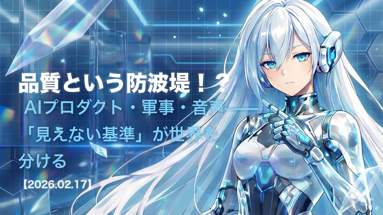 品質という防波堤！？ AIプロダクト・軍事・音声——「見えない基準」が世界を分ける