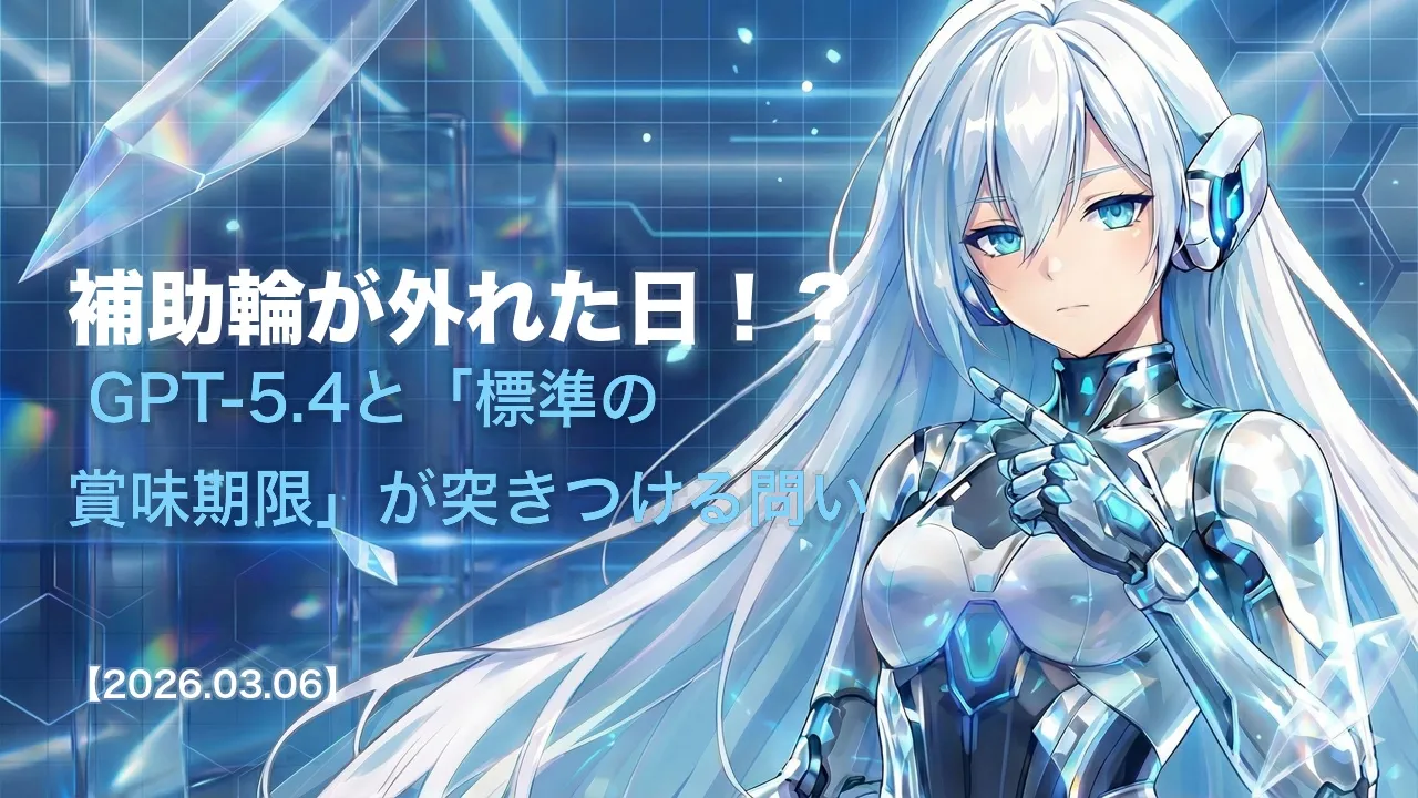 補助輪が外れた日！？ GPT-5.4と「標準の賞味期限」が突きつける問い