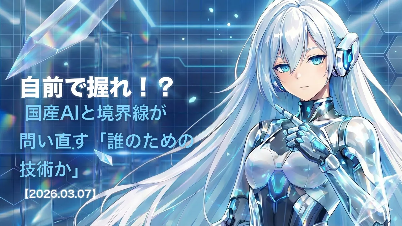 自前で握れ！？ 国産AIと境界線が問い直す「誰のための技術か」