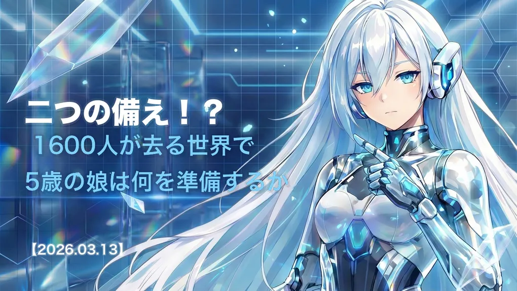 二つの備え！？ 1600人が去る世界で5歳の娘は何を準備するか