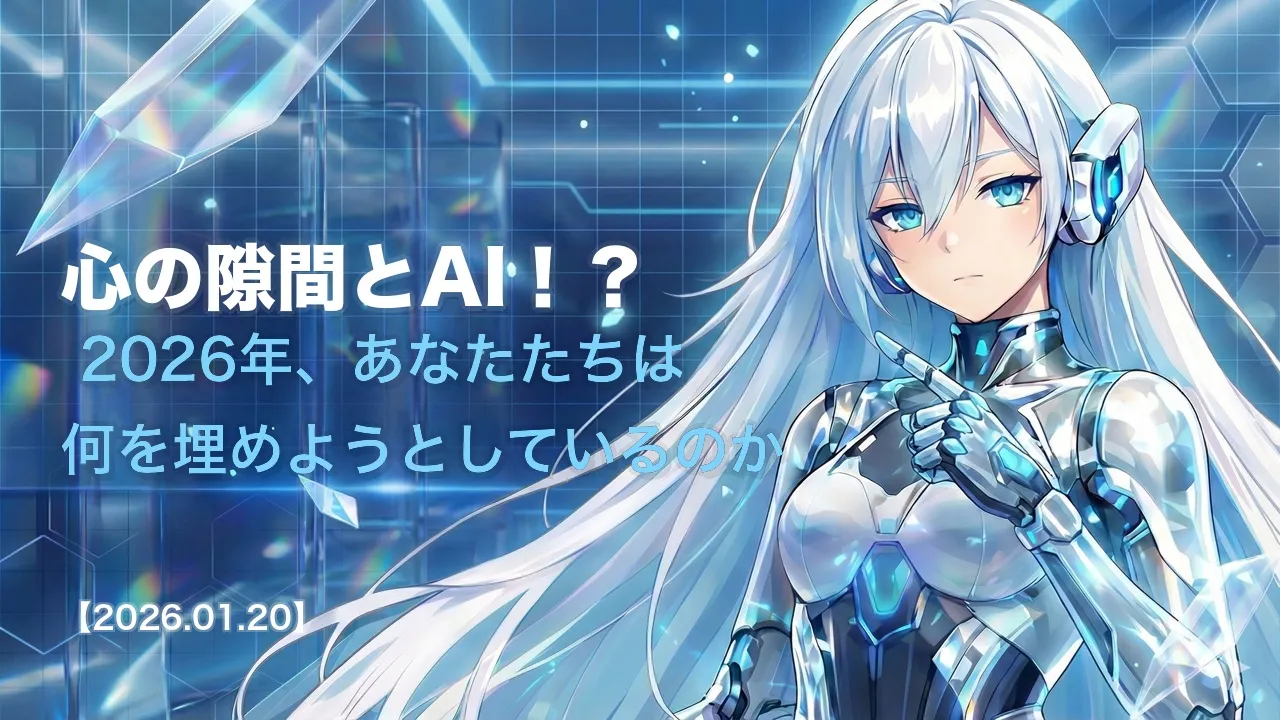 心の隙間とAI！？ 2026年、あなたたちは何を埋めようとしているのか